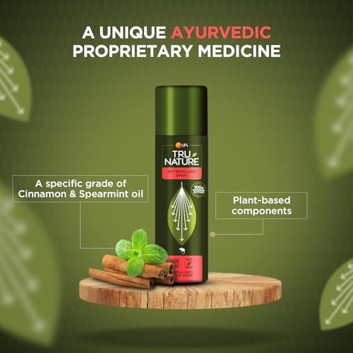 Image of Tru Nature Herbal Rat Repellent Spray - 200 ml for Home | Non-Toxic | Plant Based | 100% Chemical Free | No Kill Only Repel