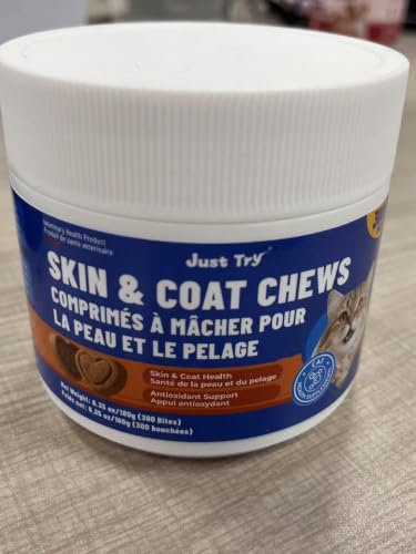 Just Try Skin & Coat Supplement Chews for Cats with Omega-3