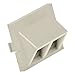 Leviton 41294-2QI 2-Port Angled Multimedia Outlet System QuickPort Adapter Module (1.5-Units High), Ivory