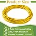 Relaxweex K-Type Thermocouple Wire Awg 24 Solid W. PVC Insulation for Making Thermocouple or Extension Wire