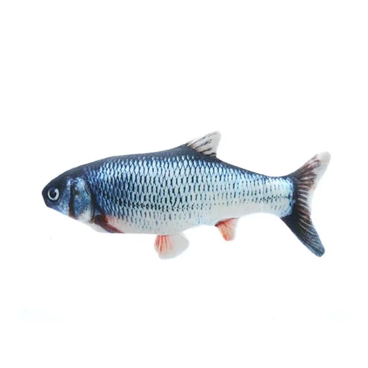 Flopping Toy Fish for Cats Dogs, Electric Floppy Fish, Realistic Flopping Fish, Electric Movement Fish Toy, Interactive Cat Fish Toy 11", for Indoor Cats