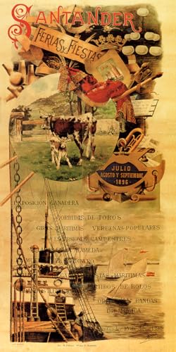 1896 Summer Fiestas Cattle Exhibitions Bullfights Maritime Tours Popular Dances