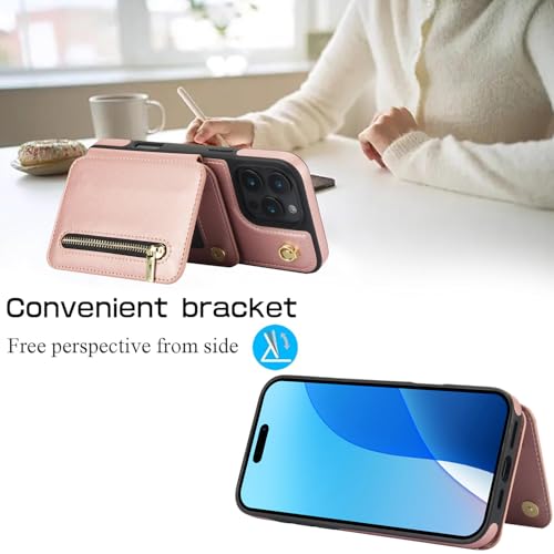 Coque iPhone 16 Pro avec portefeuille RFID et protection écran en verre