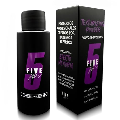 Five am Texturizing Powder | Polvos Pelo Hombre - Polvos texturizantes pelo hombre Efecto Mate - Styling Powder para Hombre y Mujer - Textura Natural sin Apelmazar y con Aroma Five - 20 Gr