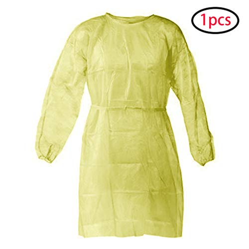 Disposable Lsolation Gown Chemical Hazmat Suit Nursiing Protective Clothing Yellow