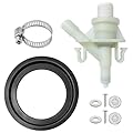 Dkvudho RV Toilet Valve 385311641 Water Valve Kit Replacement for Do-me-tic Sealand 300 301 310 320 Series RV Toilet with 385311658 RV Toilet Seal Kit Flush Seal