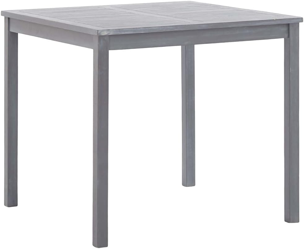 vidaXL Square Garden Table, Sturdy Outdoor Dining, Classic Acacia Wood Furniture for Hangouts, Sleek Surface