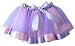 EachWell Little Girls Layered Rainbow Ribbon Tutu Skirt Dress Ballet Tiered