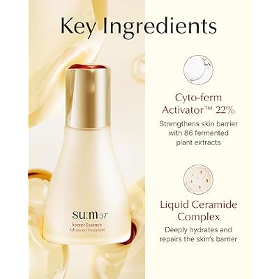 SU:M Secret Essence Advanced Treatment Special Set (1.52 fl oz) (5-piece set) + Micro-Active Repair Serum (1.69 fl oz) - Korean skin care, Skin Barrier Repair Hydrating Serum gift set
