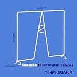 Wire Shelf Dividers - White Closet Organization & Storage Organizer - No Tool Shelf Divider for Wire Shelves - Metal Shelf Accessories – for 12“ Deep Wire Shelves – Tall 12” Height – 8 Pack - Image 2