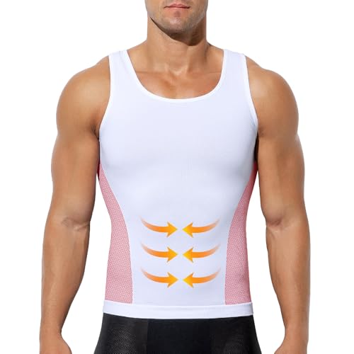 Casey Kevin Canotta Compressione Uomo Contenitiva Canottiera Dimagrante Uomo Snellente Fitness Canottiera Shapewear Fascia Pancia Canottiera