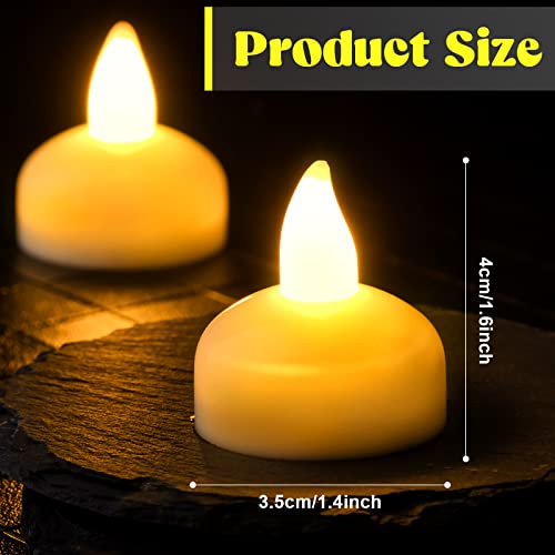 120 Pcs Floating Flameless Candles, Floating Led Tealights Candles, Waterproof Warm White Lights Battery Operated Floating Candles For Centerpieces Wedding Engagement Pool Beach Dinner Party Decor #TOP1
