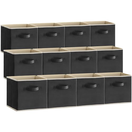 Lifewit Lot de 12 Cubes de Rangement, Boite Rangement Tissu, Cais...