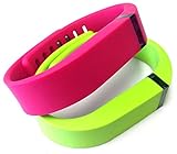 Small 1 Rose 1 Lime Green Band for Fitbit FLEX Only With Clasps Replacement /No tracker/