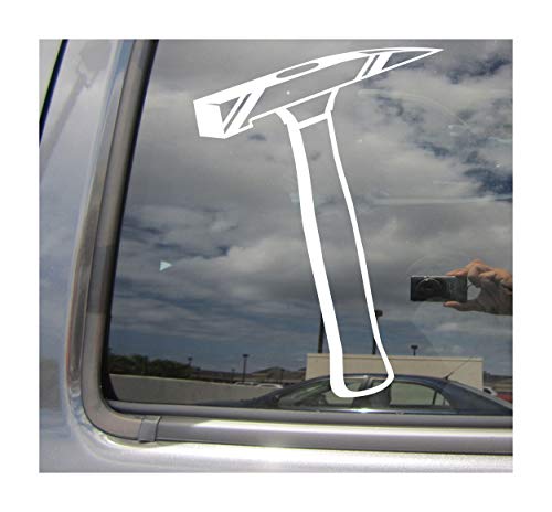 Right Now Decals - Brick Hammer - Masonry Bricklayer Stone Mason - Cars Trucks Moped Helmet Hard Hat Auto Automotive Craft Laptop Vinyl Decal Window Wall Sticker 10373
