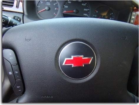 Steering Wheel Bowtie Overlay Decal - 2006-2013 Impala - (Color: Reflective Light Silver)