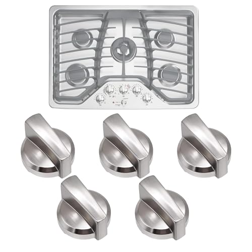 5PCS WB03X25796 Gas Cooktop Knob Fits for ge Profile Stove Knobs Fit Model PGP953SET1SS PGP986SET1SS PGP959SET1SS PGP976SET2SS - Replaces AP5986232 PS11721433 4362262 WB03T10326