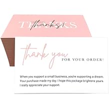 RXBC2011 Thank you for your order Cards Your order made my day Package Insert for online business Pack of 100 pink