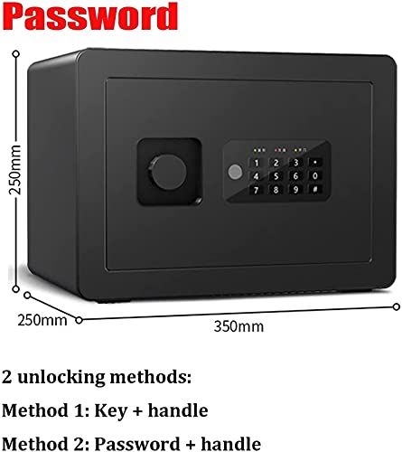 Coffre-fort ignifuge RLKHXBS étanche à empreinte et code pour bureau à domicile noir - 3