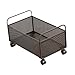 Ioensy Rolling File Cart Mesh Hanging File Organizer Rolling Organizer Storage Cart for Folders, 48x30x30cm
