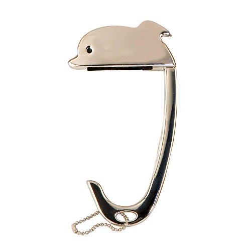 Mopec M963 Pack Aufhängung Handtaschen mit Delfin-Form, in Geschenkbox, Metall, silber, 0.3 x 5 x 9 cm, 3 Stück Cover