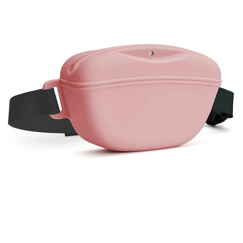 Sac Banane en Silicone for Chien | Joint anti-fuite, surface facile à nettoyer, sangle amovible(Pink)