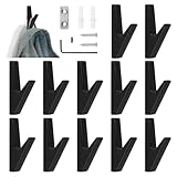 Photo Gallery mabahon set di 6 ganci appendiabiti opachi, pannelli acustici, in lega di zinco, appendiabiti da parete per bagni, cucine, foyer e corridoi (nero-12pcs) Photo Gallery mabahon set di 6 ganci appendiabiti opachi, pannelli acustici, in lega di zinco, appendiabiti da parete per bagni, cucine, foyer e corridoi (nero-12pcs)