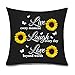 Funda de cojín Live Laugh Love para regalo inspirador para mujeres y hombres, decoración del hogar, para sala de estar, dormitorio, sofá, amistad, regalo de cumpleaños (funda de cojín negro)