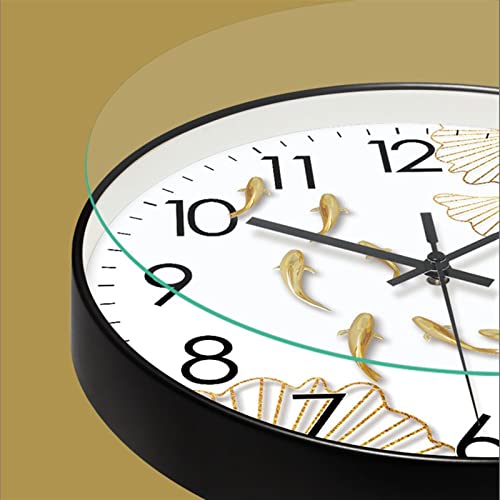 Horloge murale décorative style chinois 14 pouces cadeau idéal salon - 6