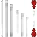 Long Sewing Needles, 15 Pcs & 5 Sizes Stitching Needles, Hand Sewing Needles for Stitching and Crafting Projects, Carpet, Cushion, Curtain, Quilting Needles Large Eye with 2 Needle Threaders