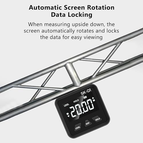 FTVOGUE Medidor Digital de Ángulos con Base Magnética y Pantalla LCD miniatura 5