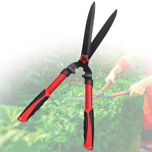 Hedge Clippers Shears Sharp Clean Cuts - Teflon Coated High Carbon Steel Blades,Ergonomic...