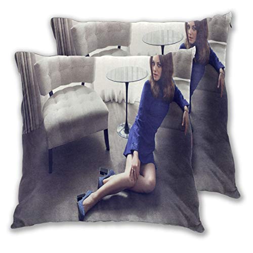 DHSUED Mila Kunis Throw Pillow Covers Modern Sofa Throw Pillow Cover Set of 2 Fashion Printed Throw Pillow Covers Decorative Outdoor Microfiber Pillow Case for Couch Bed Car 18