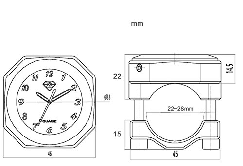 OBEST Moteur Bras de Montres Horloge Cadran étanche pour Moto Vélo - Image 3