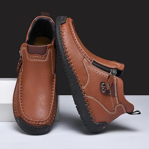 The First Young Driving Boots Men, The First Young Shoes Men, Handmade Premium Leather Slip-On Boots Travel & Outdoor3