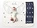 VIVILINEN Babydecke Baby Monatliche Decke Fotohintergrund-Decke aus Flanell Fotodecke für Babyfotos mit Meilenstein-Druckmuster - 70x105 cm (Engelsflügel)