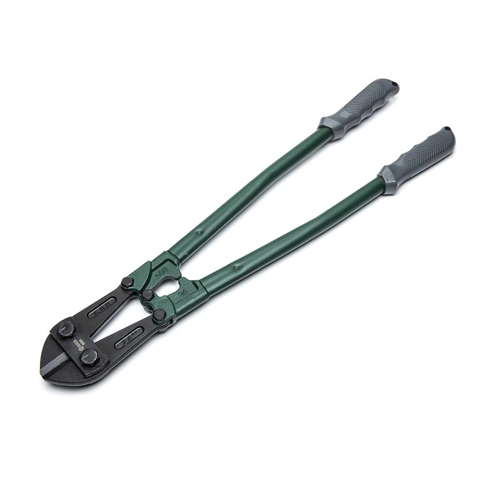 Cortadores de pernos SATA de 24 pulgadas con mandíbulas de acero de aleación, un estilo de mandíbula de corte central y asas ergonómicas verdes antideslizantes - ST93505U