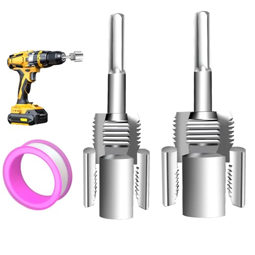 Kit de enhebrado de tubería: herramienta de corte interior exterior con asientos de 1/2 y 3/4 pulgadas | Filstante de tuberías de PVC para plomería doméstica, metalurgia, elaboración de tubos