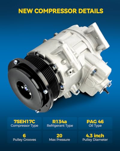 Image of PHILTOP 276507 Air Conditioner AC Compressor with Clutch for Lexus LS460 2007-2017,IS F 2008-2014,GS460 2008-2011