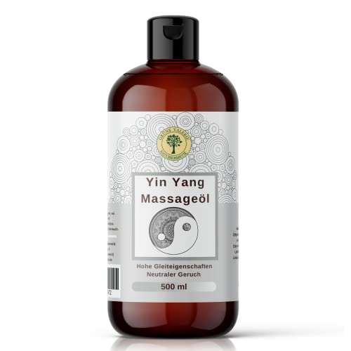 Huile de massage Ying Yang 500 ML XXL | Parfum neutre | propriétés de glissement accrues | Valérie Verte | pour les heures spéciales passionnées à deux | Détente | Fabriqué en Italie Cover