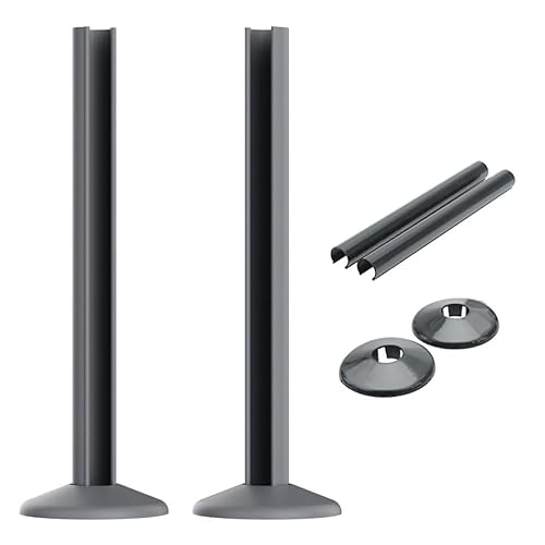 Cache-tuyaux et colliers de radiateur pour porte-serviettes en noir, blanc, chrome et anthracite *Just Snap It* (cache-tuyaux et colliers de 200 mm)