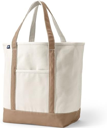 Lands' End Open Top Canvas Tote Bag