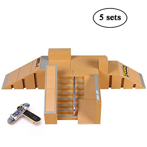 Aestheticism Finger Board Skate Park, Skate Park Kit 5PCS Skate Park Kit Ramp