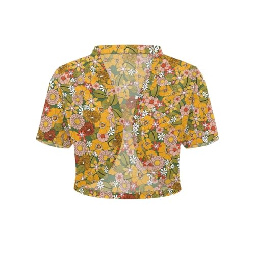 Image of Womens Short Sleeve Bolero Shrug Open Front Knit Cropped Cardigan Shoulder Cover for Dress Cute Casual Knit Cover Up