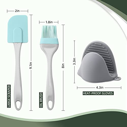 Siken 2Pack Nonstick Madeleine Pan,12-Cups Heavy Duty Scallop Round Baking Pan Cake Mold Black Crabon Steel Cookie Pans(1Spatula,1Brush,1Glove) (12Cupx2, Black) #TOP4