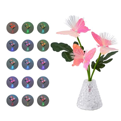 Image of Fiber Optic Butterfly Lamp, Night Light Birthday Gift for Women Home Decor