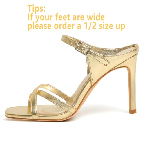Image of vivianly Sandlas Heels for Women Dressy Stiletto 3.9In Heeled Mule Slip on