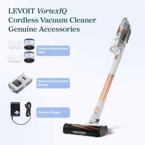 Image of Levoit VortexIQ Vacuum Replacement Battery, 2200mAh, Up to 50-Min Runtime | Extended Runtime Up to 100 Minutes with an Extra Battery, Genuine Accessory, Removable & Rechargeable, Flexible Charging
