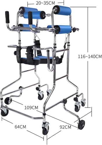 Andador portátil plegable para niños con parálisis cerebral, ligero, de 6 ruedas, antivuelco, ajustable, para rehabilitación, ayuda de movilidad para personas con discapacidad.