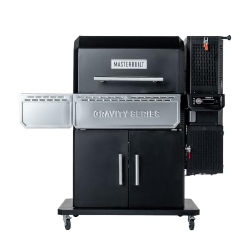 Masterbuilt Gravity Series 1150 Digital Charcoal Grill and Smoker, 1,150 Sq. In. Cooking Area, WiFi App Control, GravityFed Hopper, DigitalFan Temperature Control, 225°F to 700°F Cooking Range
